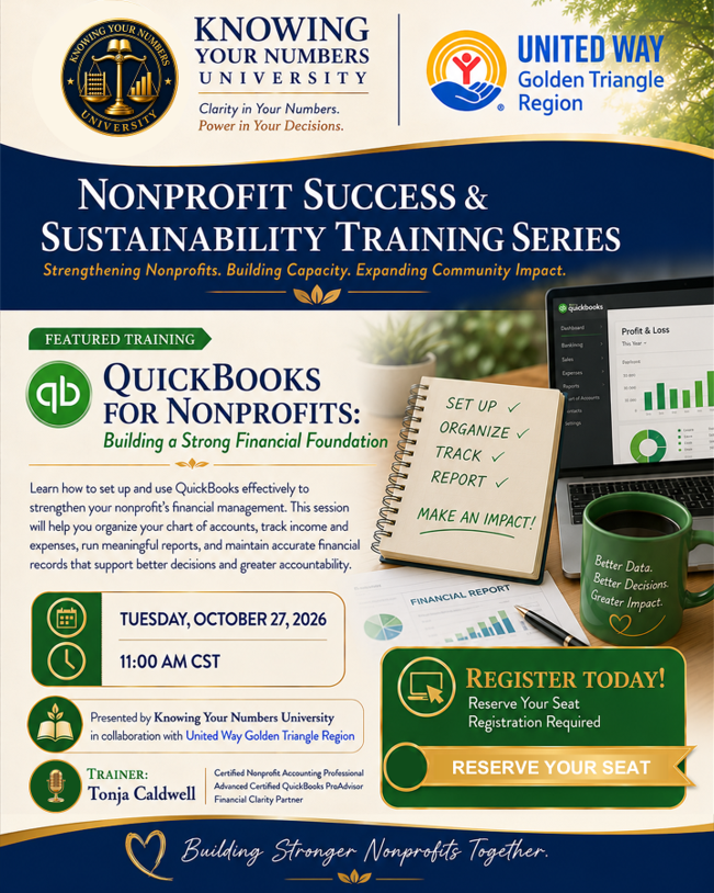 QUICKBOOKS FOR NONPROFITS